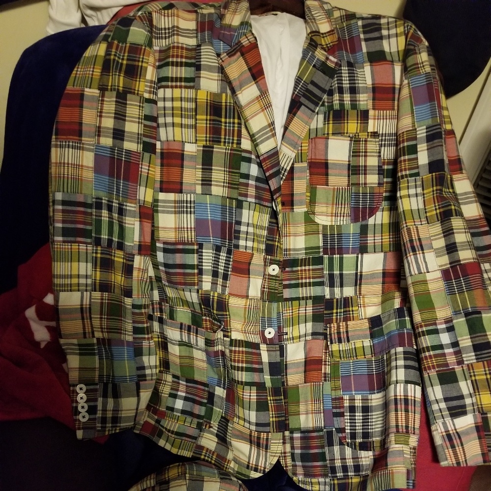 Polo Ralph Lauren mens madras patchwork blazer